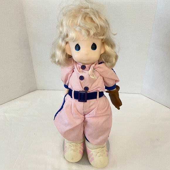 Precious Moments Tracey in Baseball Clothes Vintage Item No. 1047         - 12 - Picture 1 of 4